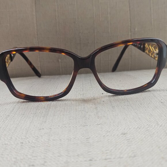 Daisy Fuentes Women Eyeglasses Risa Brown Tortoise Gold Tone Glasses Frame - Picture 2 of 14